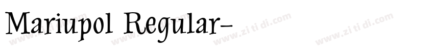Mariupol Regular字体转换